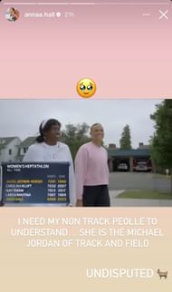 Hall and Jackie Joyner-Kersee (Image via Instagram/anaa.hall)